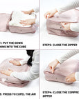 2 Pack Extra Large Compression Packing Cubes for Travel Pink HLC080