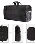 Foldable Travel Duffel Bag for Gym Sports Lightweight Water Repellent & Tear Resistant-black HLC008