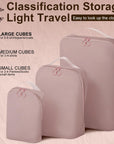 Compression Packing Cubes for Backpack Pink 3Pcs HLC092