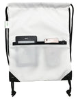 Drawstring Backpack Bag Sport Gym Sackpack White HLC001